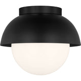 Hyde Flushmount — 8", Opal, Midnight Black