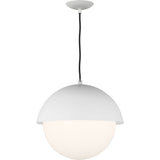 Hyde Pendant — 14", Opal, Matte White
