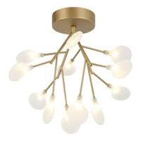 Hydrangea Bloom Ceiling Mount Gold