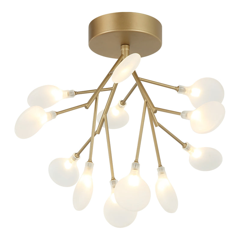 Hydrangea Bloom Ceiling Mount Gold