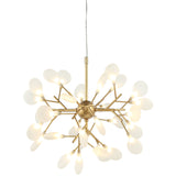 Hydrangea Bloom Chandelier Small Gold By Matteo - Front View