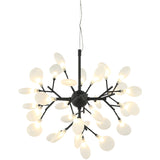 Hydrangea Bloom Chandelier Small Matte Black By Matteo - Front View