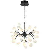 Hydrangea Bloom Chandelier Small Matte Black By Matteo