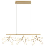 Hydrangea Bloom Linear Suspension Gold By Matteo