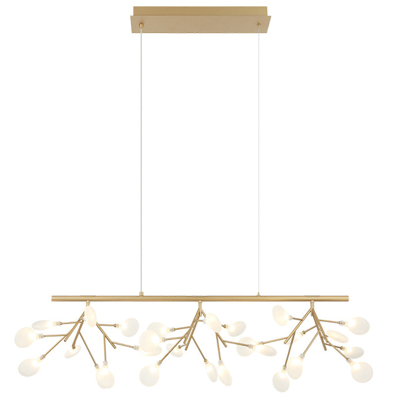 Hydrangea Bloom Linear Suspension Gold By Matteo