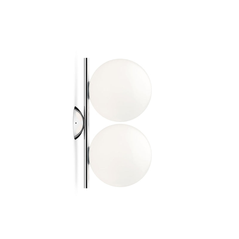 IC Lights Double Ceiling / Wall Light Chrome by Flos
