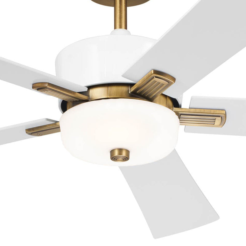 Icon Ceiling Fan Brushed Natural Bass By Kichler - Detailed View