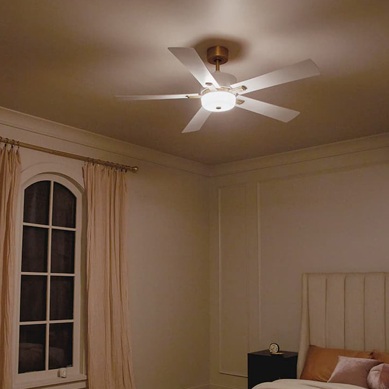 Icon Ceiling Fan Brushed Natural Bass By Kichler - Lifestyle View4
