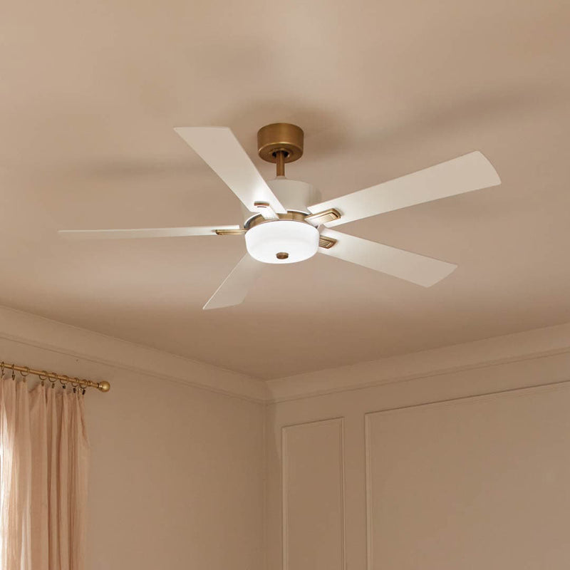 Icon Ceiling Fan Brushed Natural Bass By Kichler - Lifestyle View5