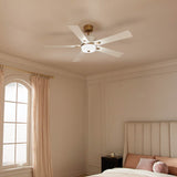 Icon Ceiling Fan Brushed Natural Bass By Kichler - Lifestyle View