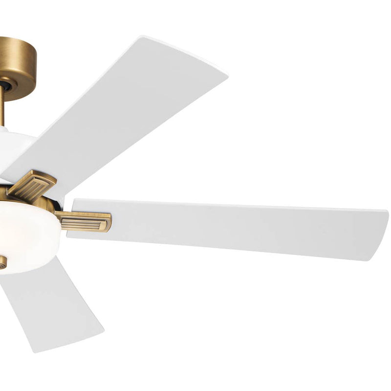 Icon Ceiling Fan Brushed Natural Bass By Kichler - Side View