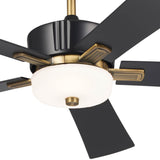Icon Ceiling Fan Satin Black By Kichler - Detailed View