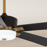 Icon Ceiling Fan Satin Black By Kichler - Lifestyle View1