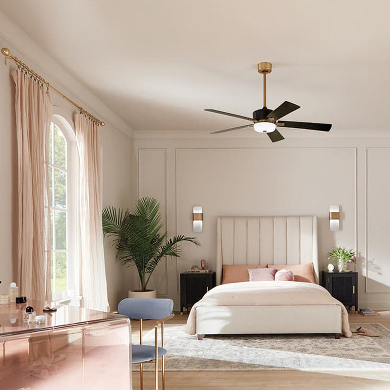 Icon Ceiling Fan Satin Black By Kichler - Lifestyle View3