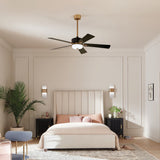 Icon Ceiling Fan Satin Black By Kichler - Lifestyle View