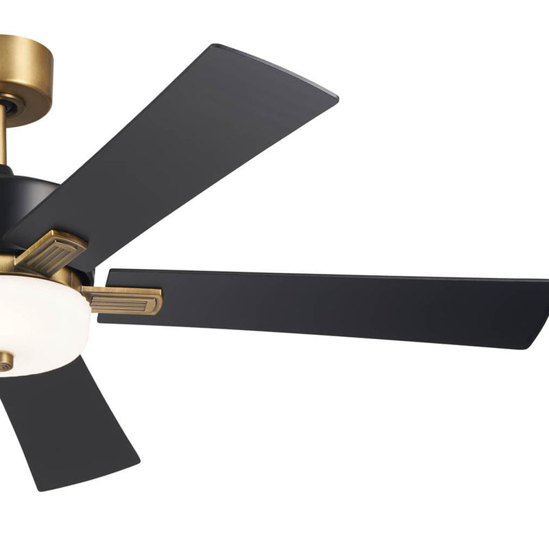 Icon Ceiling Fan Satin Black By Kichler - Side View