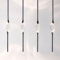 Il Pezzo Mancante 12 Long Chandelier By Il Pezzo Mancante, Number of Lights: 4, Finish: Black-Gold, , | Casa Di Luce Lighting