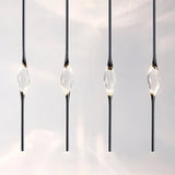 Il Pezzo Mancante 12 Long Chandelier By Il Pezzo Mancante, Number of Lights: 4, Finish: Black-Gold, , | Casa Di Luce Lighting