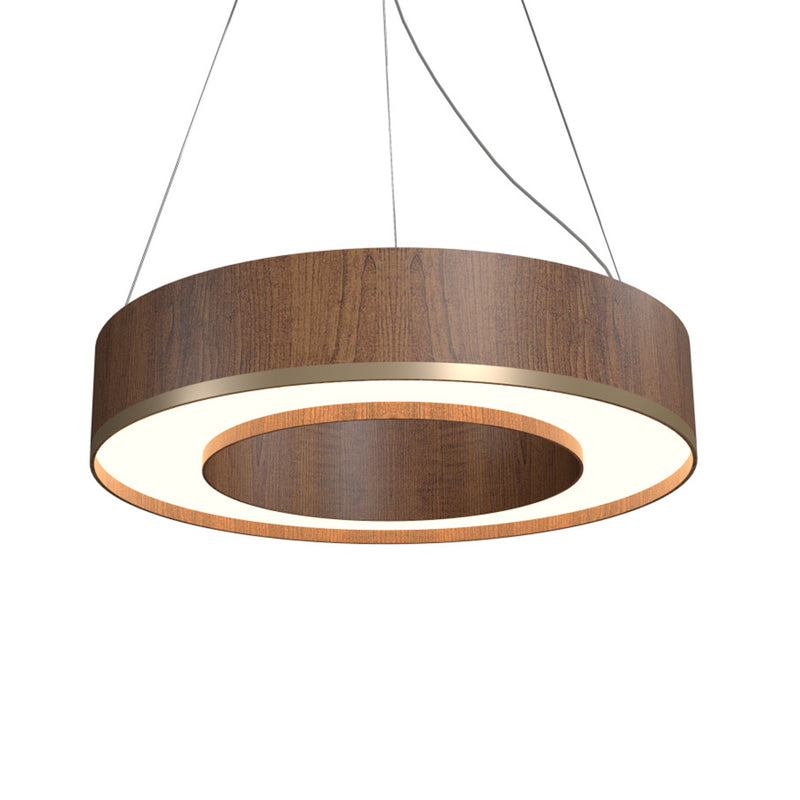 Imbuia Cylindrical Pendant with Brass Accent by Accord