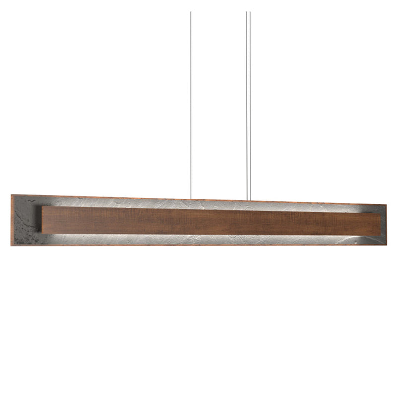 Imbuia Petra Linear Pendant with Slate Accent by Accord