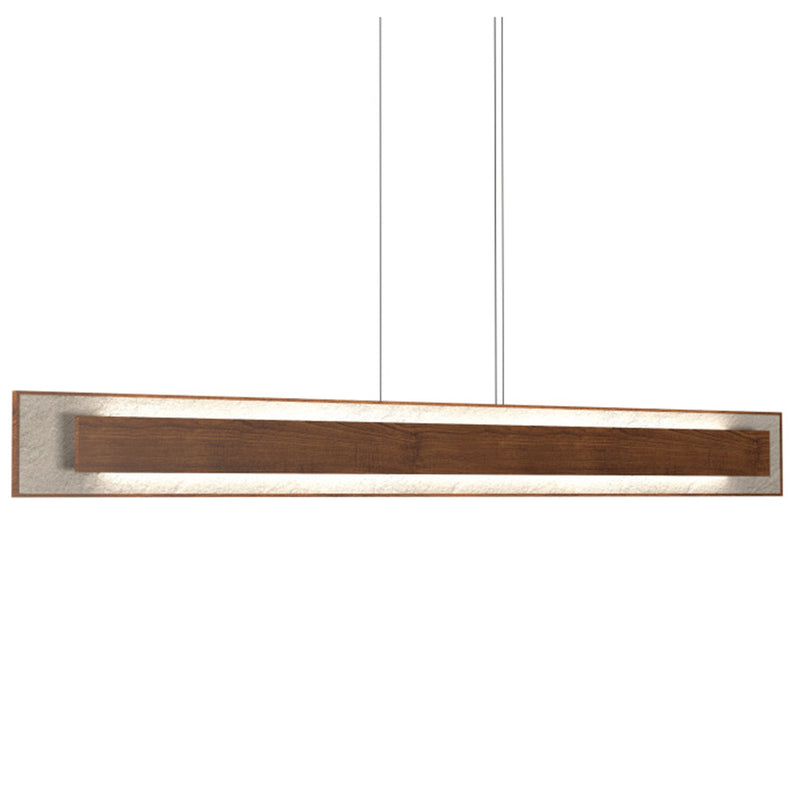 Imbuia Petra Linear Pendant with White Stone Accent by Accord