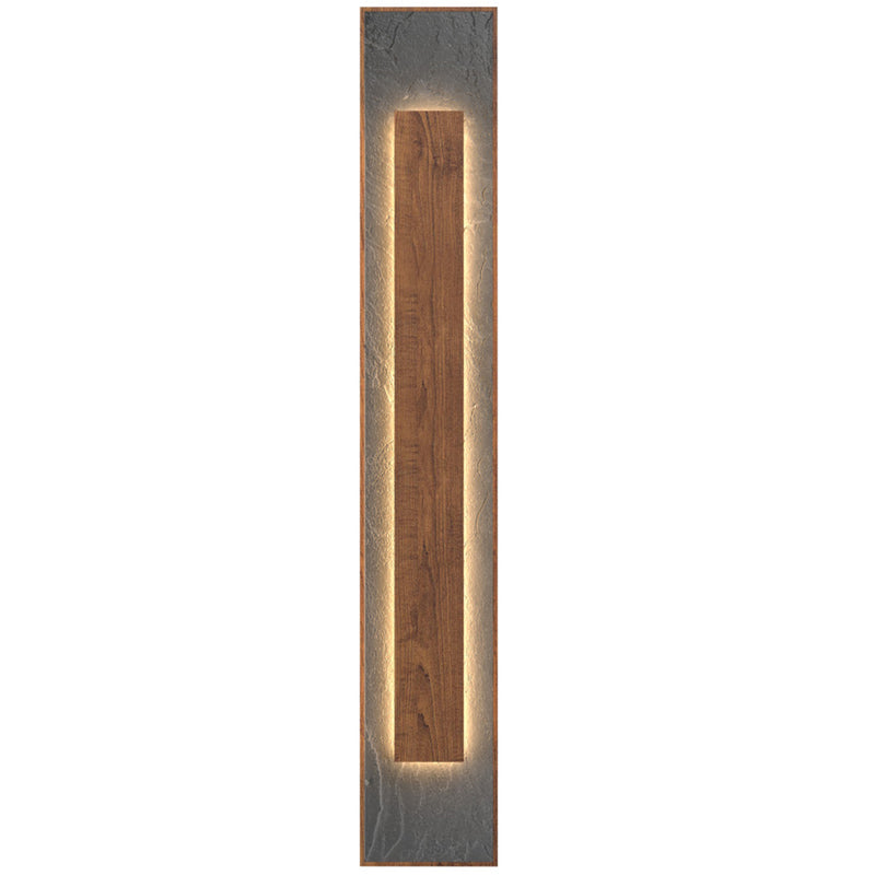 Imbuia Petra Linear Wall Lamp with Slate Accent by Accord