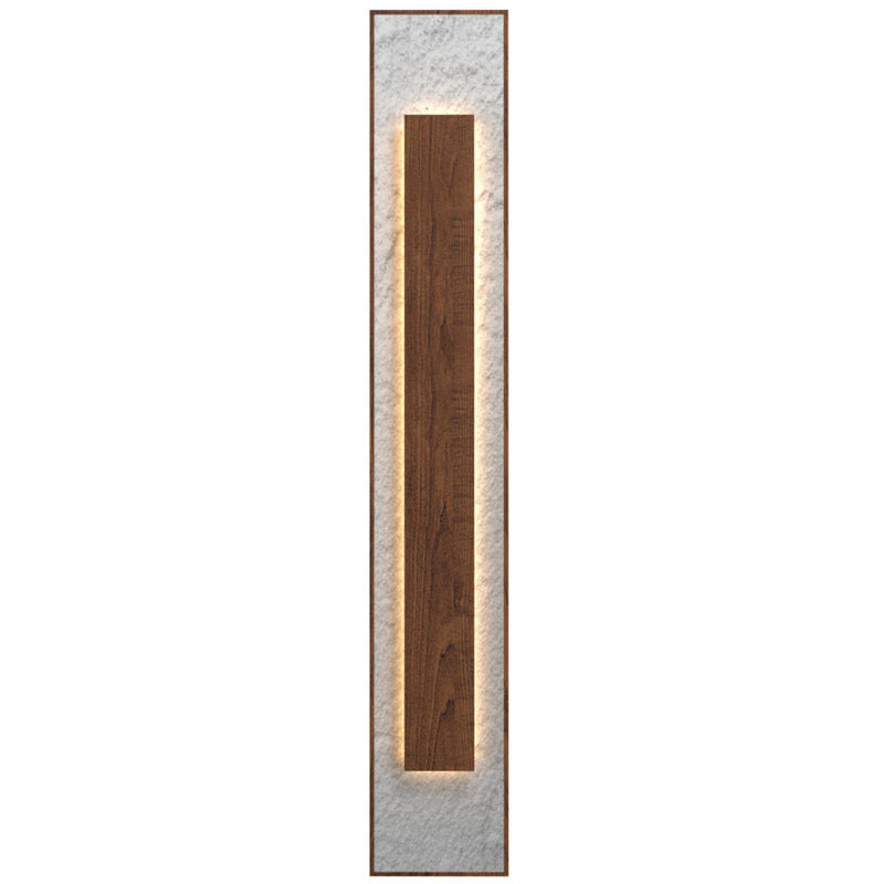 Imbuia Petra Linear Wall Lamp with White Stone Accent by Accord