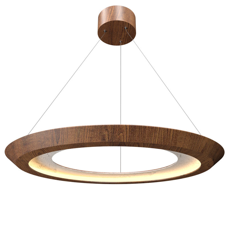 Imbuia Petra Round Suspension with White Stone Accent by Accord