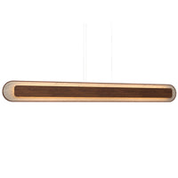 Imbuia Petra Rounded Linear Pendant with White Stone Accent by Accord