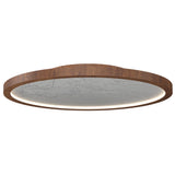 Imbuia Petra Semi Flush Light with White Stone by Accord