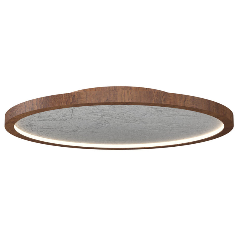 Imbuia Petra Semi Flush Light with White Stone by Accord