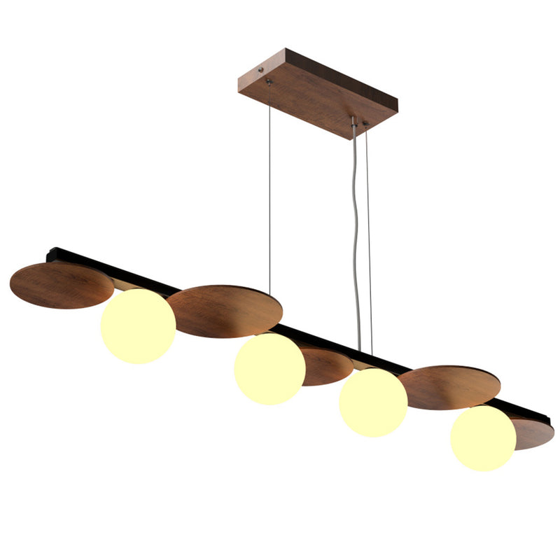 Imbuia Small Luna Linear Pendant by Accord