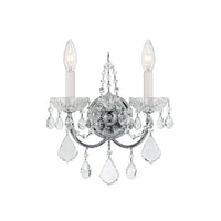 Imperial 2-Light Crystal Sconce 12'' Polished Chrome