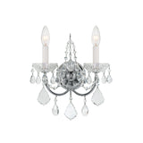 Imperial 2-Light Crystal Sconce 12'' Polished Chrome