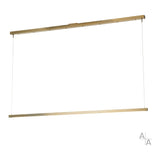 Ingot LED Linear Suspension, shown in Modern Brass, by Hubbardton Forge
