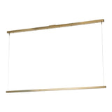 Ingot LED Linear Suspension, shown in Modern Brass, by Hubbardton Forge