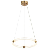 Inkara Suspension Small Aged Gold Brass By Matteo- Front View