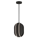 Interval LED Medium Ellipse Pendant by ET2 - 12.25 Inch, Black