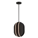 Interval LED Medium Ellipse Pendant by ET2 - 14.25 Inch, Black