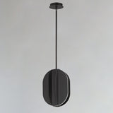 Interval LED Medium Ellipse Pendant by ET2 - 14.25 Inch, Black
