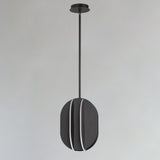 Interval LED Medium Ellipse Pendant by ET2 - 14.25 Inch, Black