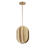 Interval LED Medium Ellipse Pendant by ET2 - 14.25 Inch, Satin Brass