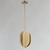 Interval LED Medium Ellipse Pendant by ET2 - 14.25 Inch, Satin Brass
