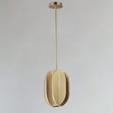 Interval LED Medium Ellipse Pendant by ET2 - 14.25 Inch, Satin Brass