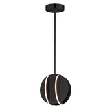 Interval LED Medium Ellipse Pendant by ET2 - 8.25 Inch, Black