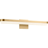 Ismay Vanity Light — 27", Matte Frosted, Burnished Brass | Burnished Brass