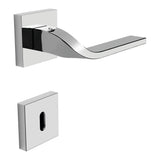 Isy Door Lever in Polished Chrome angled view by Colombo Design