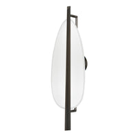 Ithaca Wall Sconce - Black Nickel with White Plaster by Hudson Valley
