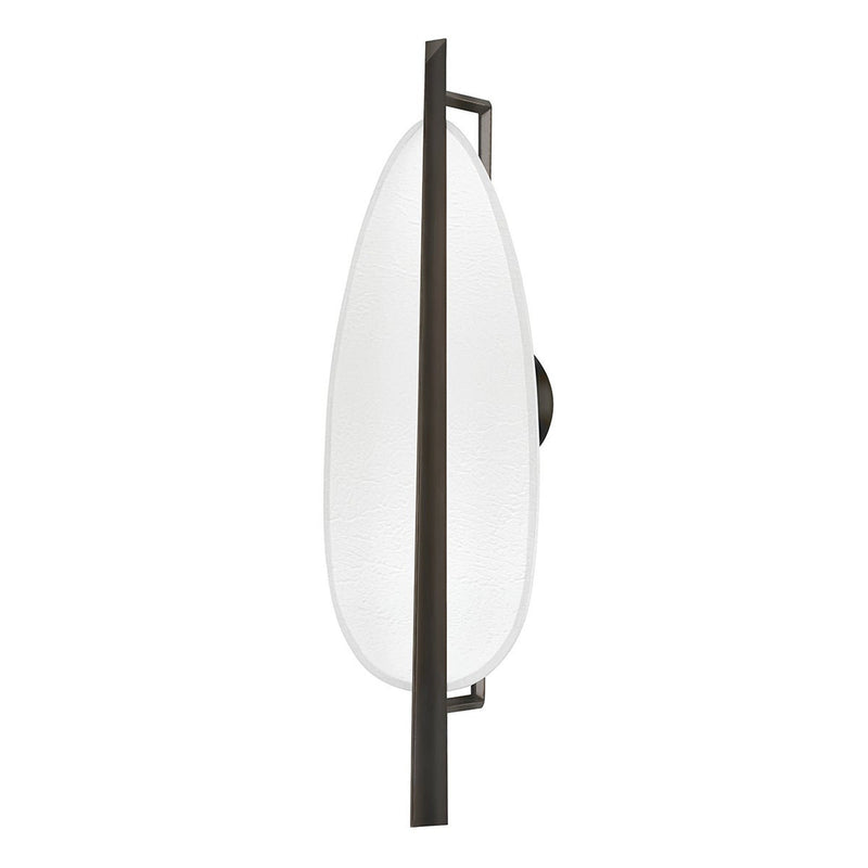 Ithaca Wall Sconce - Black Nickel with White Plaster by Hudson Valley