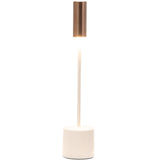 Ivory-Brushed Bronze Carolina Pro Portable Table Lamp by Zafferano
